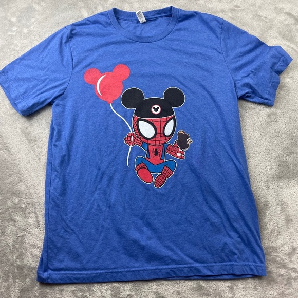 Tops - Disney Spiderman Mickey Mouse Short Sleeve Tee Shirt Women's XL